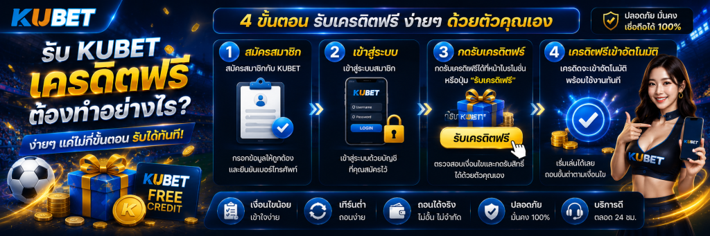รับ KUBET เครดิตฟรี ต้องทำอย่างไร