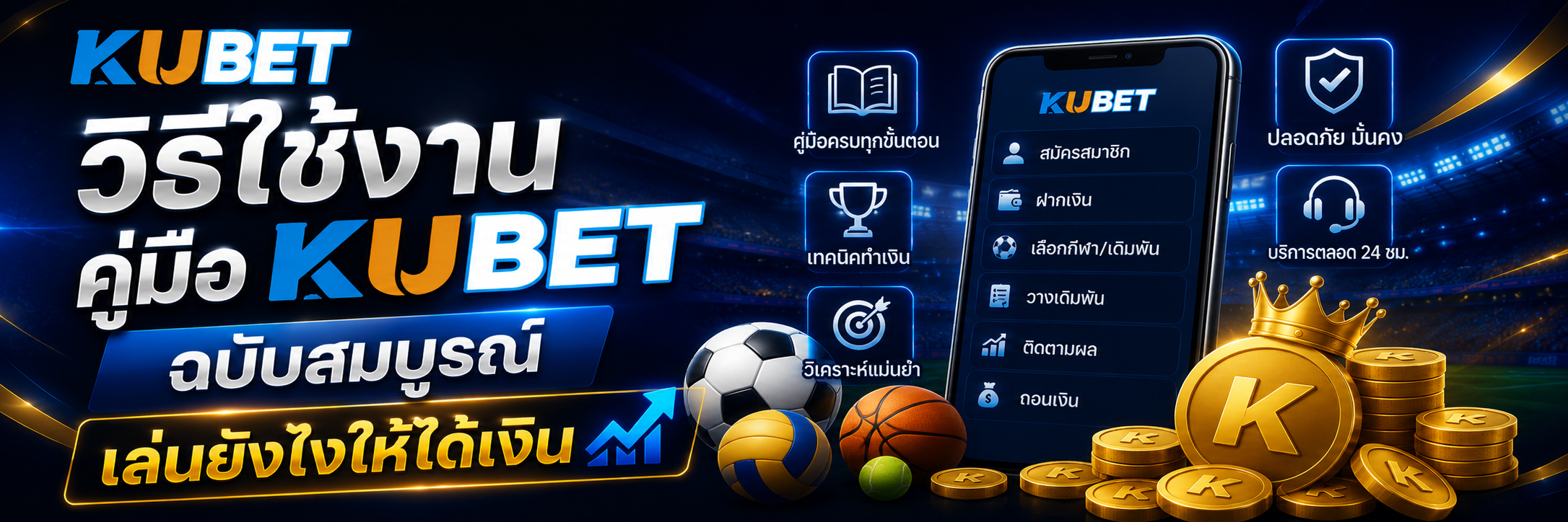 วิธีใช้งาน คู่มือ KUBET ฉบับสมบูรณ์ เล่นยังไงให้ได้เงิน 